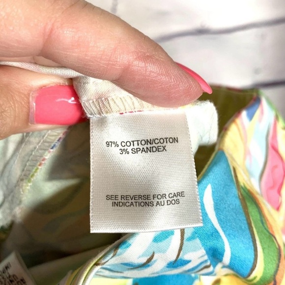 Talbots Pastel Print Skirt - Picture 3 of 5